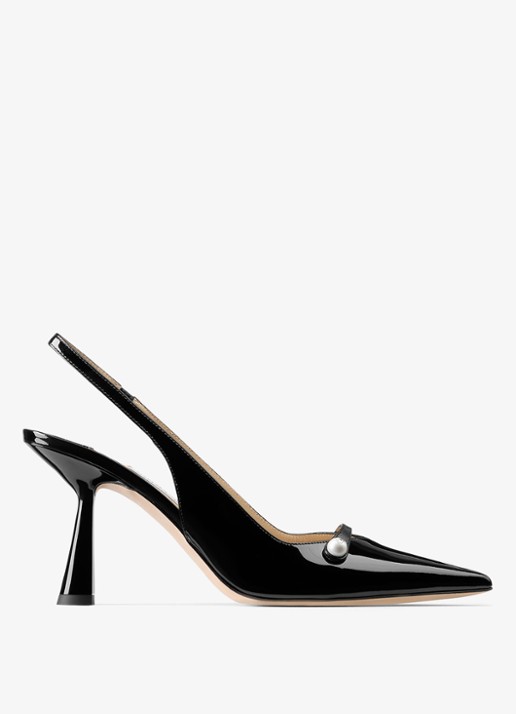 Jimmy Choo Amita 85 slingback van lakleer