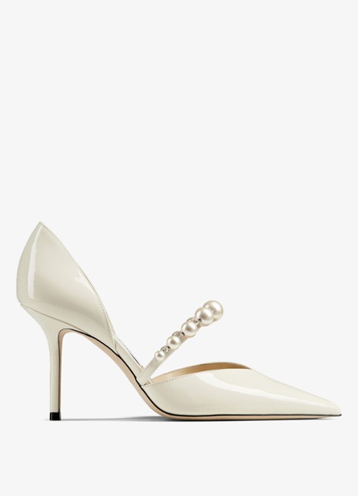 Jimmy Choo Aurelie pump van lakleer met kristal