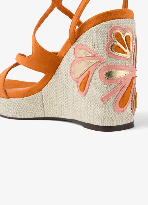 Jimmy Choo Ayla 110 sleehak van suède - detail 5 orange