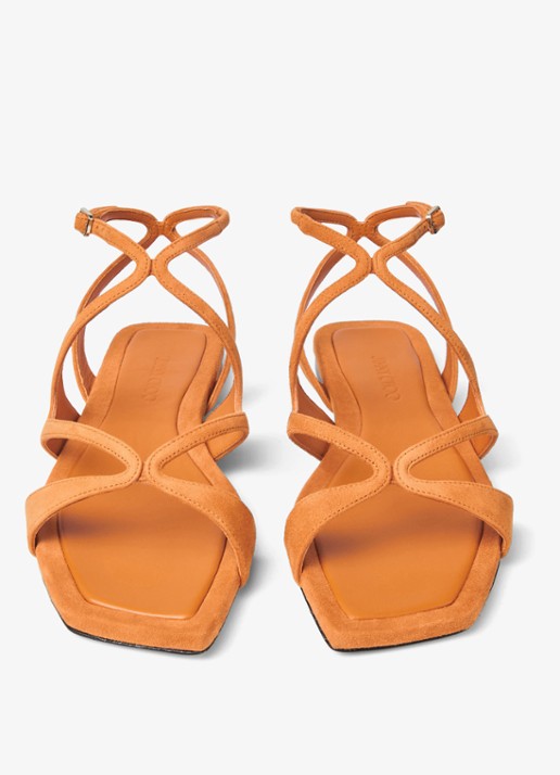Jimmy Choo Ayla sandaal van geitensuède - detail 3 orange