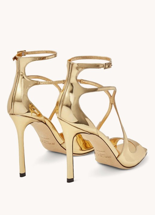 Jimmy Choo Azia 110 sandalette met metallic finish - detail 6 goud