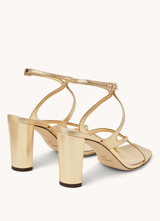 Jimmy Choo Azie 85 sandalette van lamsleer - detail 5 goud