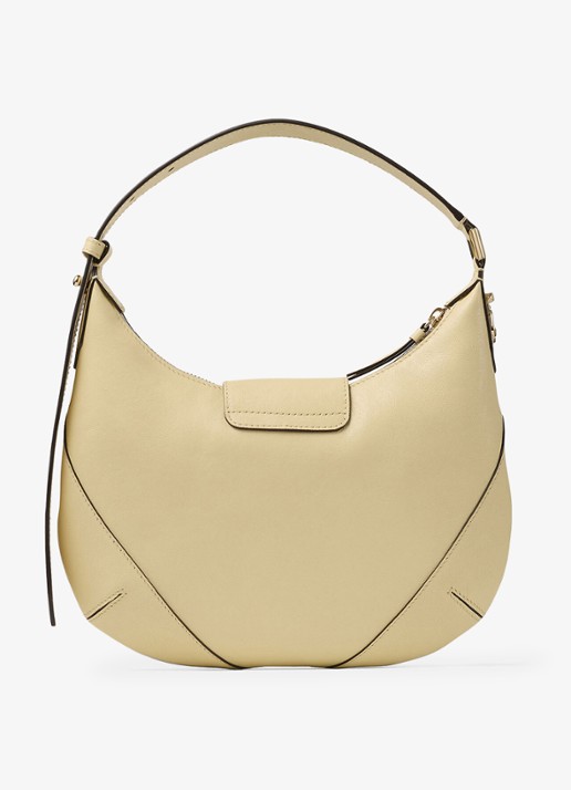 Jimmy Choo Bar Hobo/S schoudertas van lamsleer - achterkant 3 creme