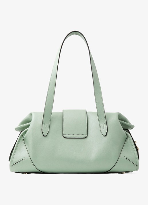 Jimmy Choo Bar Holdall Medium schoudertas van lamsleer - achterkant 5 groen
