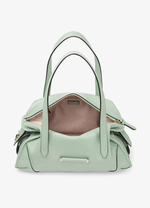 Jimmy Choo Bar Holdall Medium schoudertas van lamsleer - detail 3 groen