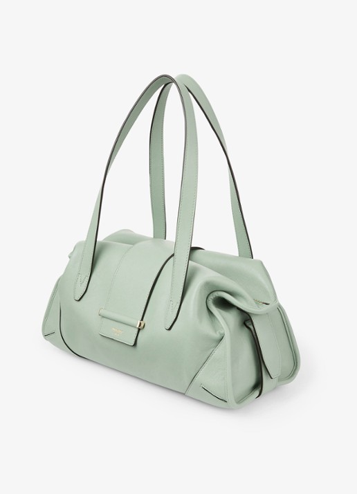Jimmy Choo Bar Holdall Medium schoudertas van lamsleer - voorkant 2 groen