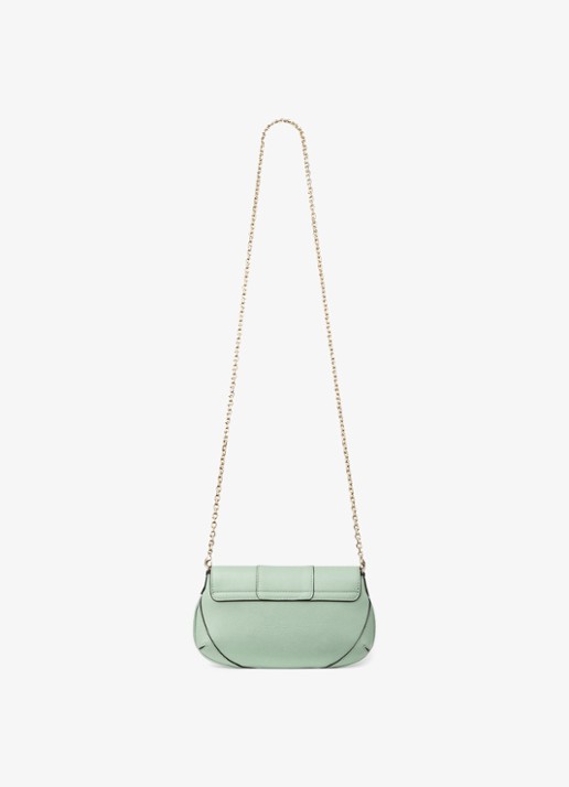 Jimmy Choo Bar Mini crossbodytas van lamsleer met afneembare schouderriem - achterkant groen