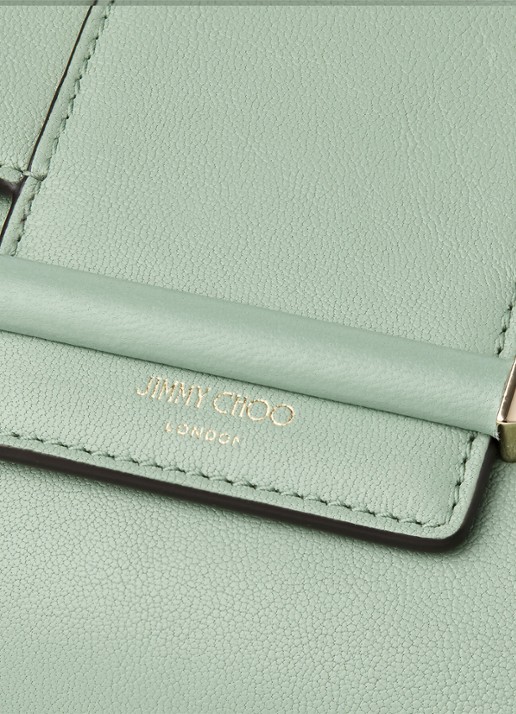 Jimmy Choo Bar Mini crossbodytas van lamsleer met afneembare schouderriem - detail 5 groen