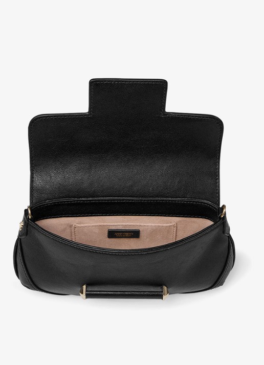 Jimmy Choo Bar Wallet/Chain crossbodytas van lamsleer - detail zwart