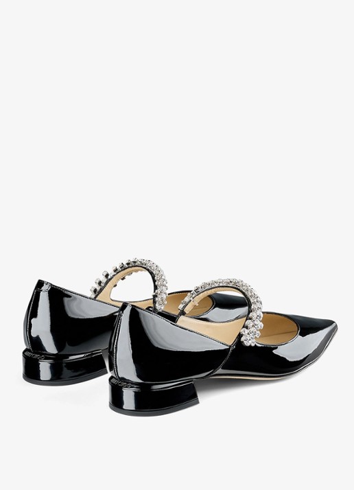 Jimmy Choo Bing ballerina van lakleer - achterkant 3 zwart