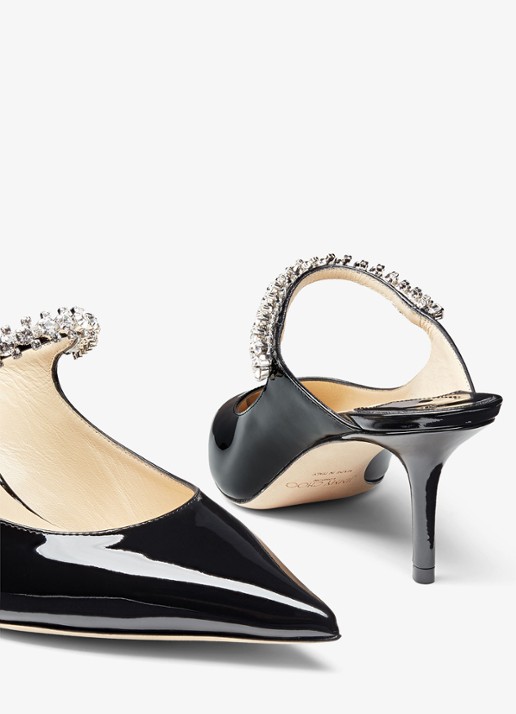 Jimmy Choo Bing muiltje van kalfsleer met lakfinish - detail 4 zwart