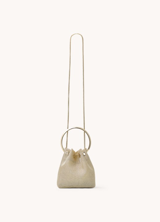 Jimmy Choo Bon Bon handtas van metallic mesh - achterkant 3 goud
