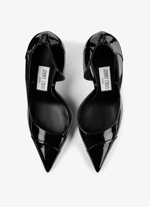 Jimmy Choo Brigitte 100 pump van lakleer - detail 3 zwart