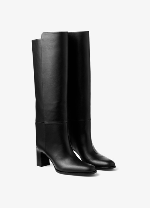Jimmy Choo Caly 65 laars van kalfsleer - voorkant 2 zwart