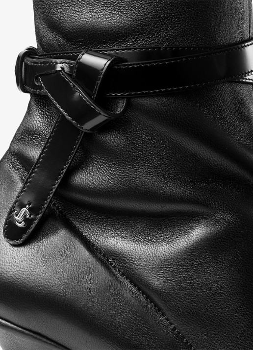 Jimmy Choo Camie 85 overknee laars van lamsleer - detail 3 zwart