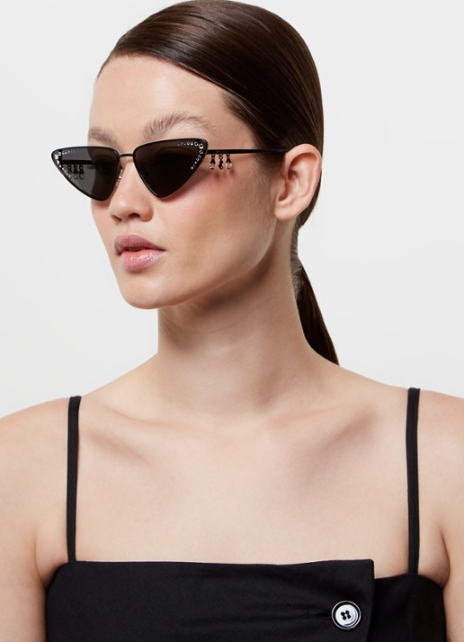 Jimmy Choo Cat Eye zonnebril JC4001B - voorkant 5 zwart