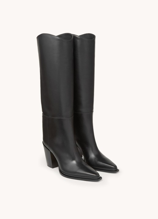 Jimmy Choo Cece 80 laars van kalfsleer - detail 3 zwart