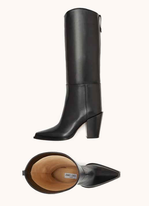 Jimmy Choo Cece 80 laars van kalfsleer - detail 5 zwart
