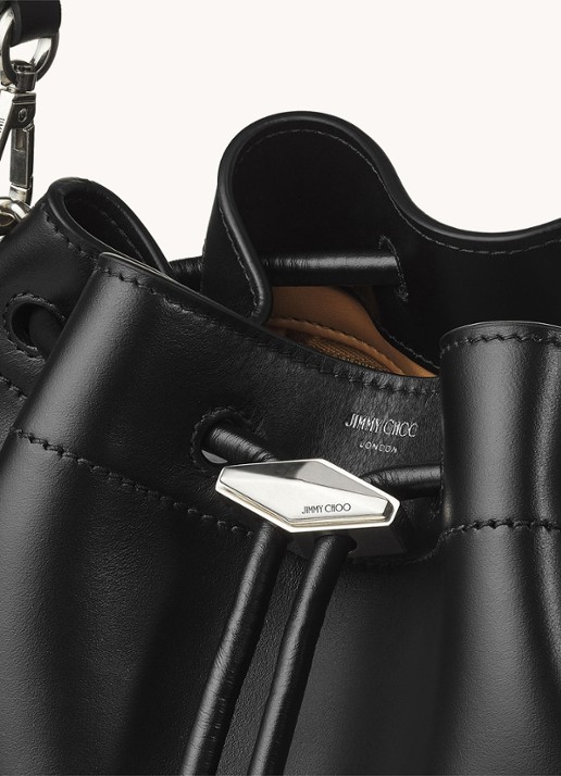 Jimmy Choo Cinch M schoudertas van kalfsleer - detail 5 zwart