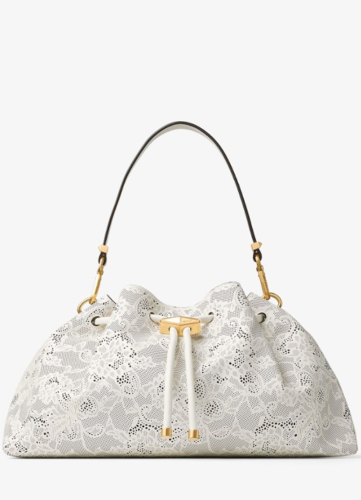 Jimmy Choo Cinch M schoudertas van kalfsleer