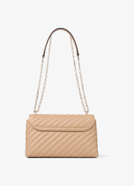 Jimmy Choo Curve M crossbodytas van lamsleer - achterkant 3 beige