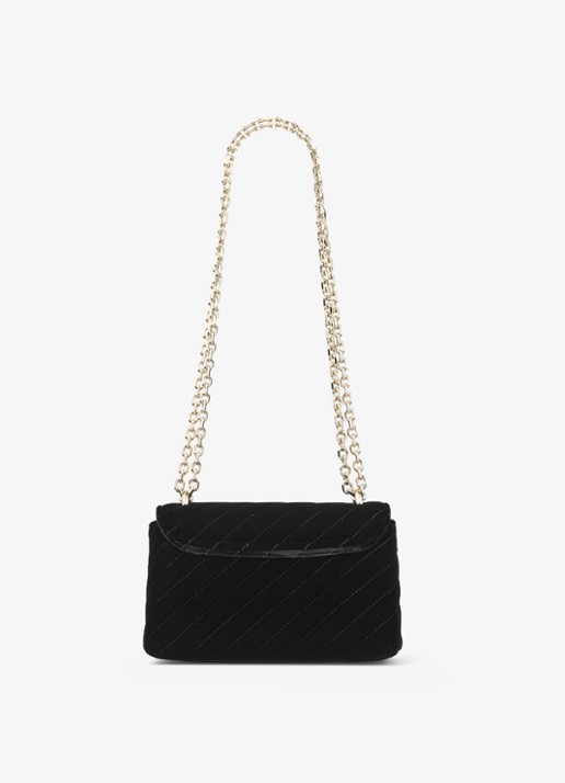 Jimmy Choo Curve S crossbodytas van fluweel - achterkant 5 zwart