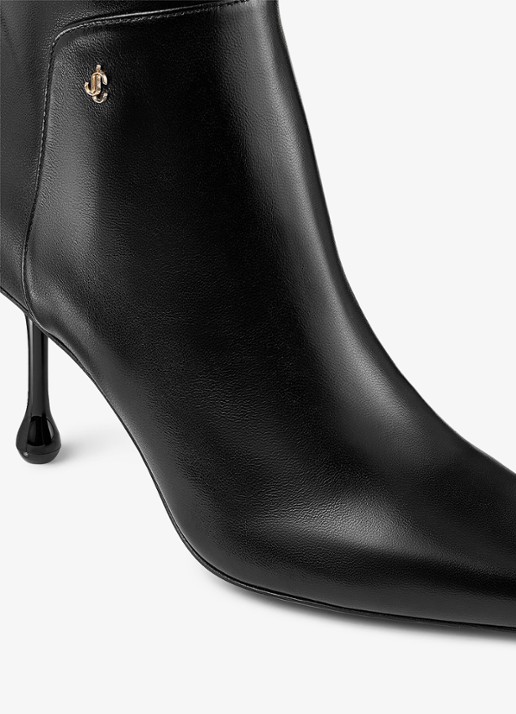 Jimmy Choo Cycas AB 80 enkellaarsje van leer - achterkant 4 zwart
