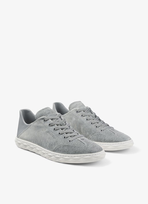 Jimmy Choo Diamond Light Flex/F sneaker met leren details - voorkant 5 grijs
