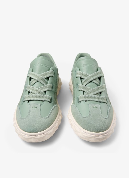 Jimmy Choo Diamond Light Flex/F sneaker van lamsleer met opengewerkt dessin - detail 3 mint