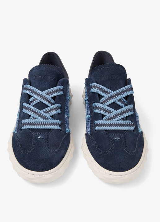 Jimmy Choo Diamond Light Flex/F sneaker van leer - detail 4 donkerblauw