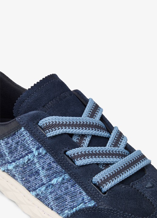 Jimmy Choo Diamond Light Flex/F sneaker van leer - detail 5 donkerblauw