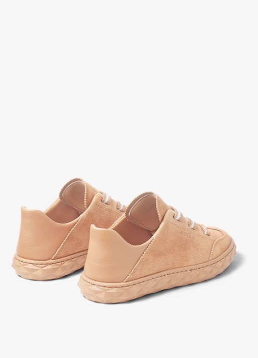 Jimmy Choo Diamond Light Flex/F sneaker van suède - achterkant 3 lichtbruin