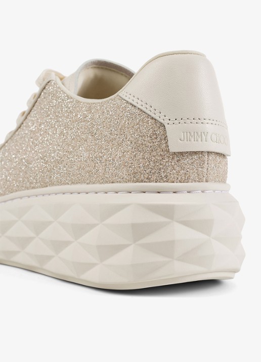 Jimmy Choo Diamond Light Maxi/F sneaker met lamsleren details en glitter - detail 3 goud