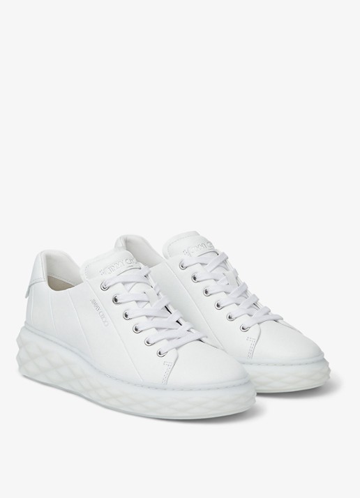 Jimmy Choo Diamond Light Maxi/F sneaker van leer - voorkant 2 wit