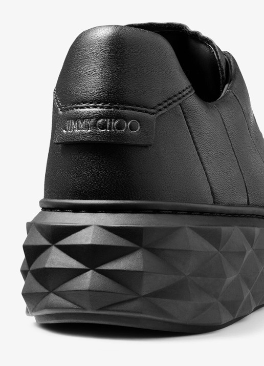 Jimmy Choo Diamond Light Maxi/F sneaker van leer - achterkant 3 zwart