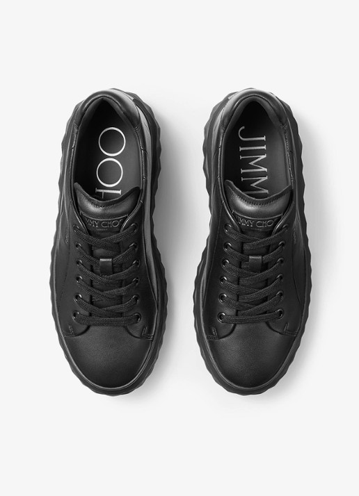 Jimmy Choo Diamond Light Maxi/F sneaker van leer - detail 4 zwart
