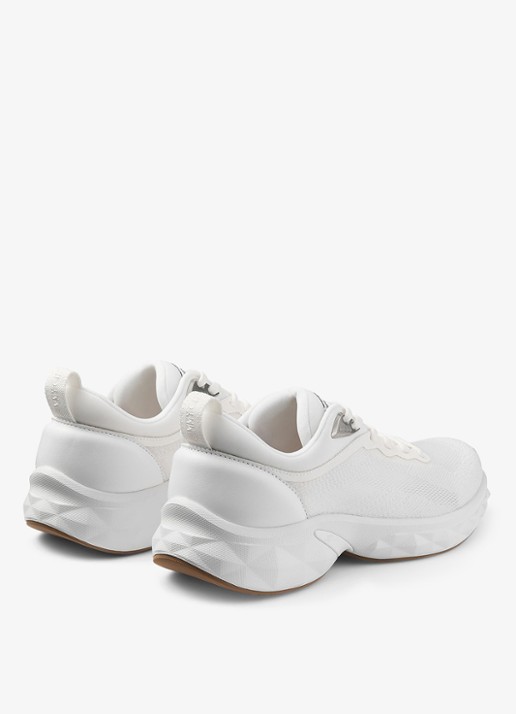 Jimmy Choo Diamond Run/F sneaker met lamsleren details - achterkant wit
