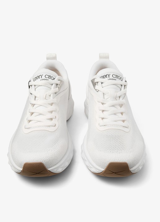 Jimmy Choo Diamond Run/F sneaker met lamsleren details - detail 4 wit