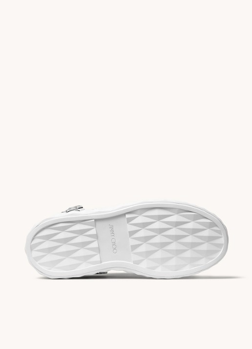 Jimmy Choo Diamond Sling sneaker met strass en kalfsleren details - detail 4 wit