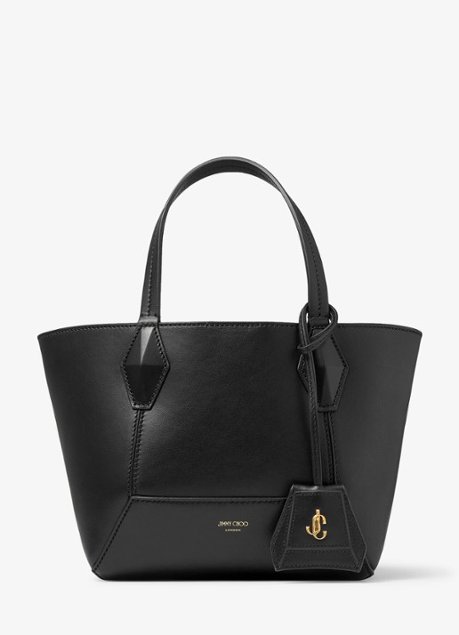 Jimmy Choo Diamond Tote/S handtas van kalfsleer  - voorkant zwart