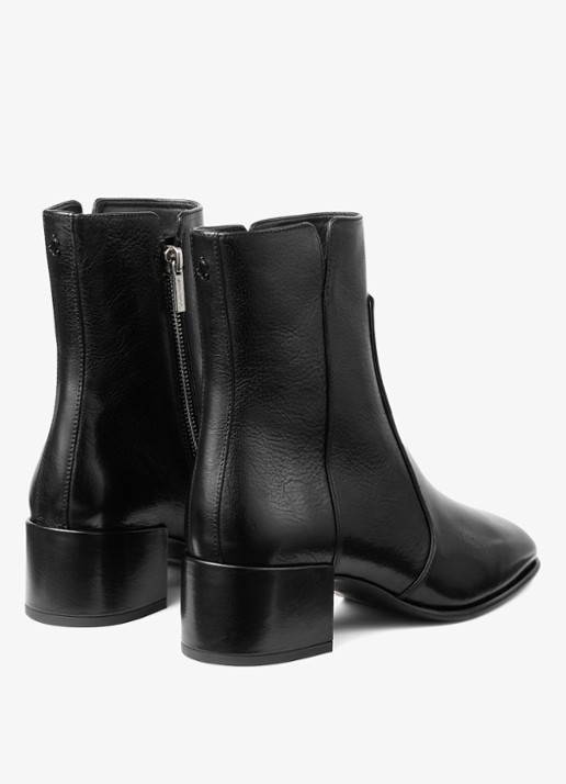 Jimmy Choo Eliot 45 enkellaarsje van leer - achterkant 4 zwart