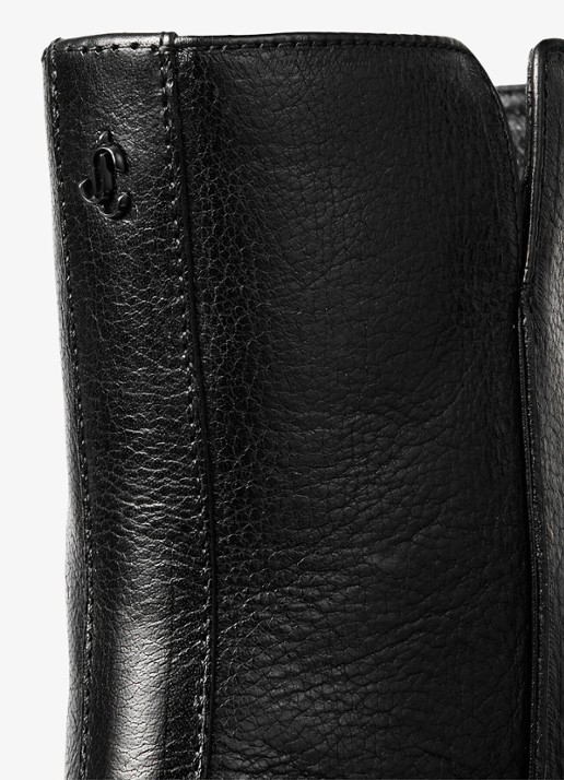 Jimmy Choo Eliot 45 enkellaarsje van leer - detail 3 zwart