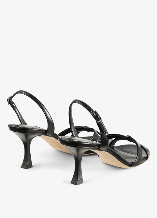 Jimmy Choo Elsy 70 sandalette van lamsleer - achterkant 3 zwart