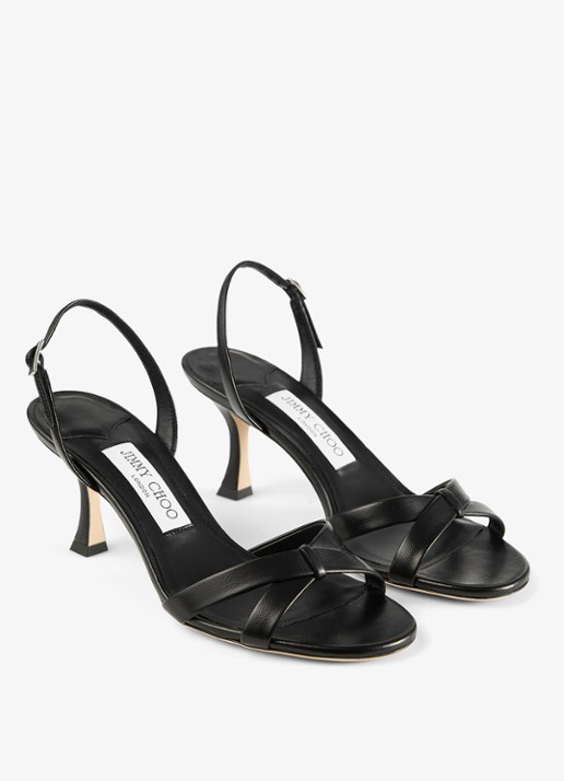 Jimmy Choo Elsy 70 sandalette van lamsleer - detail 4 zwart