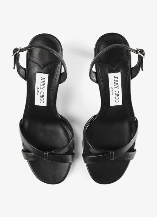 Jimmy Choo Elsy 70 sandalette van lamsleer - detail 5 zwart