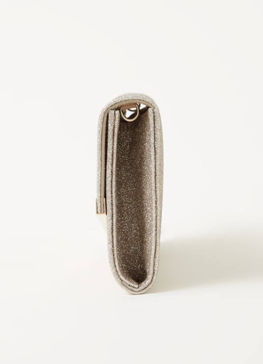 Jimmy Choo Emmie clutch met glitter - detail 3 goud