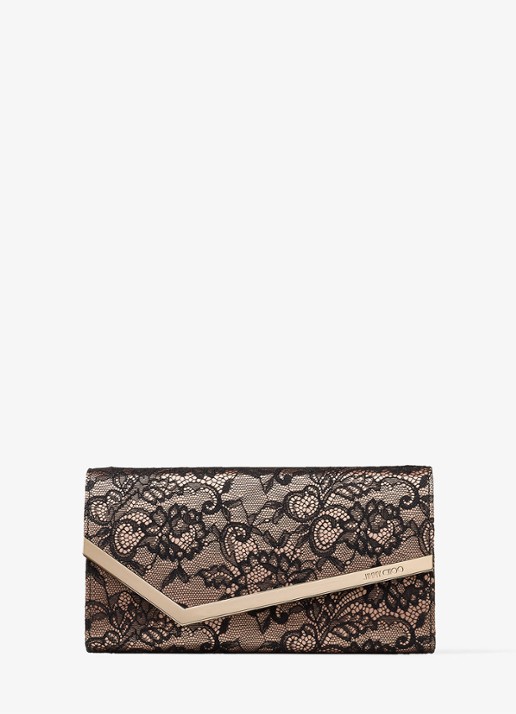 Jimmy Choo Emmie Mini clutch met kant en afneembare schouderriem
