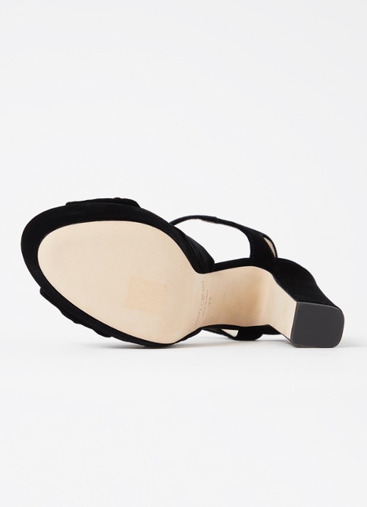 Jimmy Choo Heloise sandalette van fluweel  - detail 7 zwart