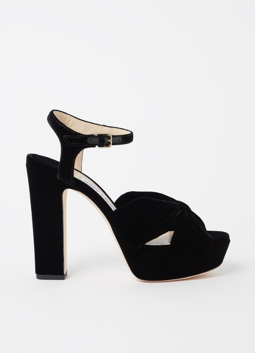 Jimmy Choo Heloise sandalette van fluweel