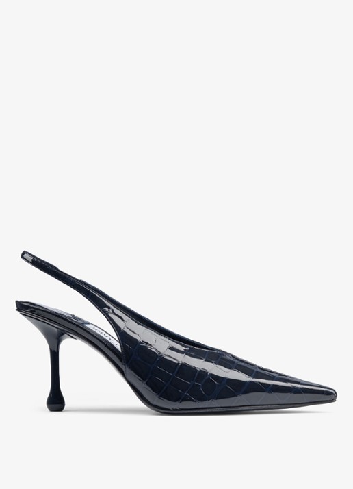 Jimmy Choo Isa 80 slingback van kalfsleer met crocostructuur